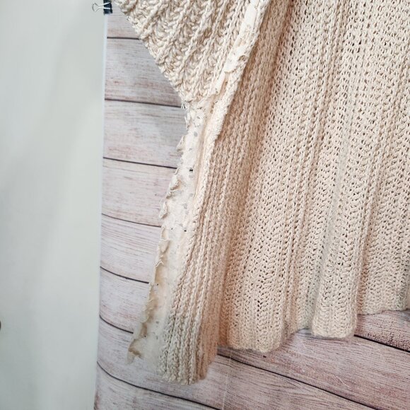 Anthropologie Sirretta Cardigan With Lace Trim Knitted & Knotted Women's Size L - Picture 6 of 16